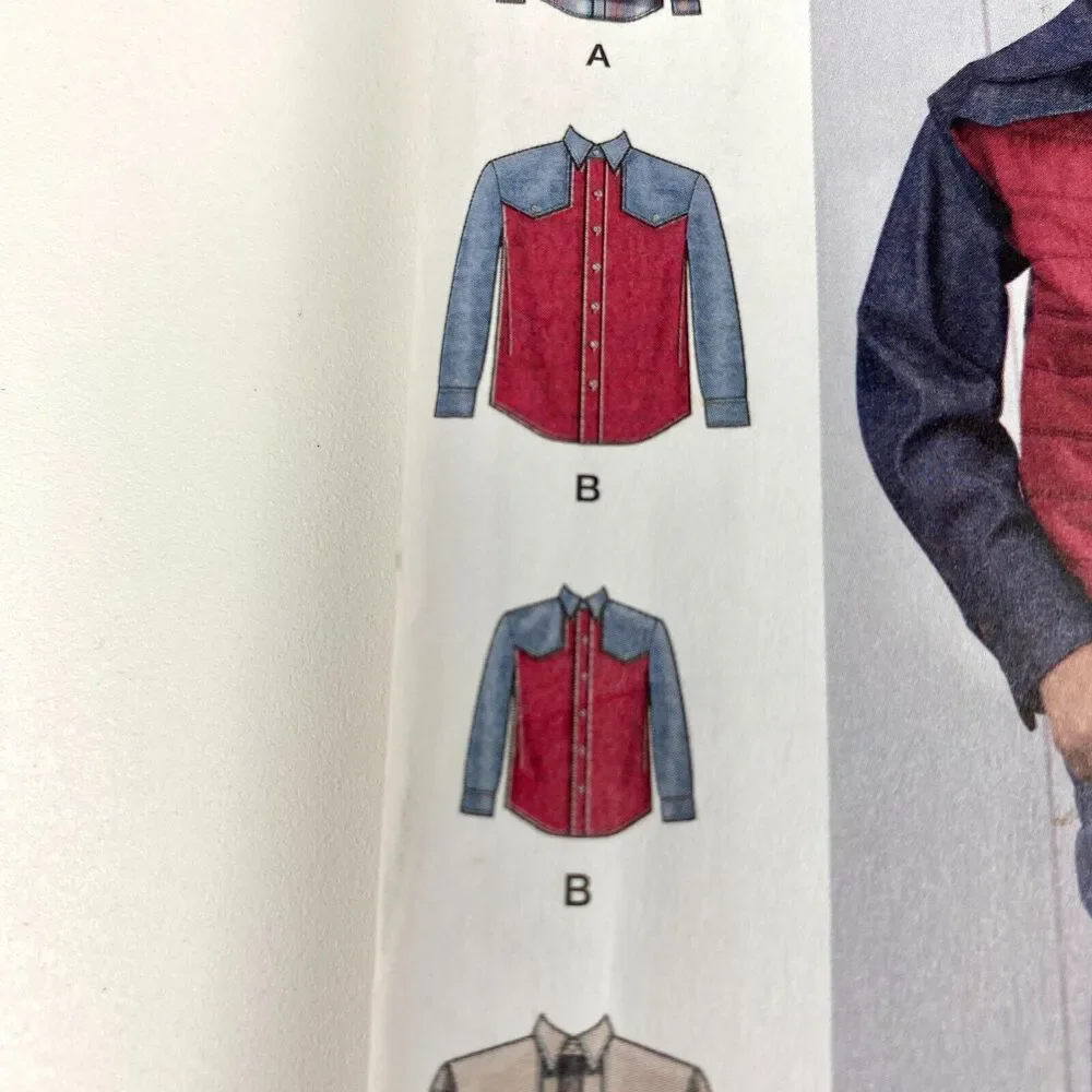 Simplicity 8475 SHACKETS Shirt Jackets Sewing Patterns Boys S-L & Men S-XL UNCUT